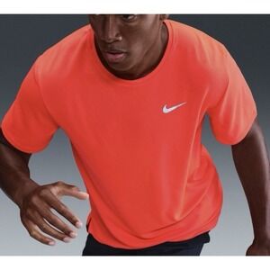 NEW Nike Men's Dri-FIT UV Miler Running T-Shirt Bright Orange XL
